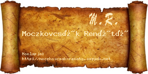 Moczkovcsák Renátó névjegykártya